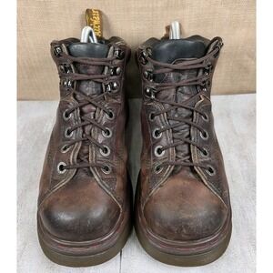Vintage 90's Doc Martens Brown AirWair Women's Sz 5 Leather With Bouncing Soles